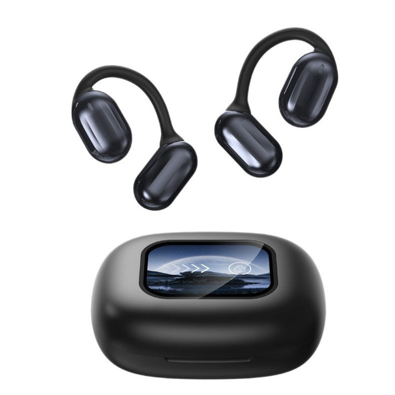 Wireless Bluetooth headset without ear digital display touch screen bone conduction noise cancelling gaming sports headset